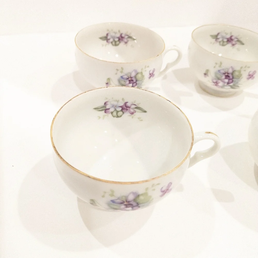 Vintage Registered U.S.A. Celebrate made in Japan Teacups & Dessert Plates - Picture 7 of 9